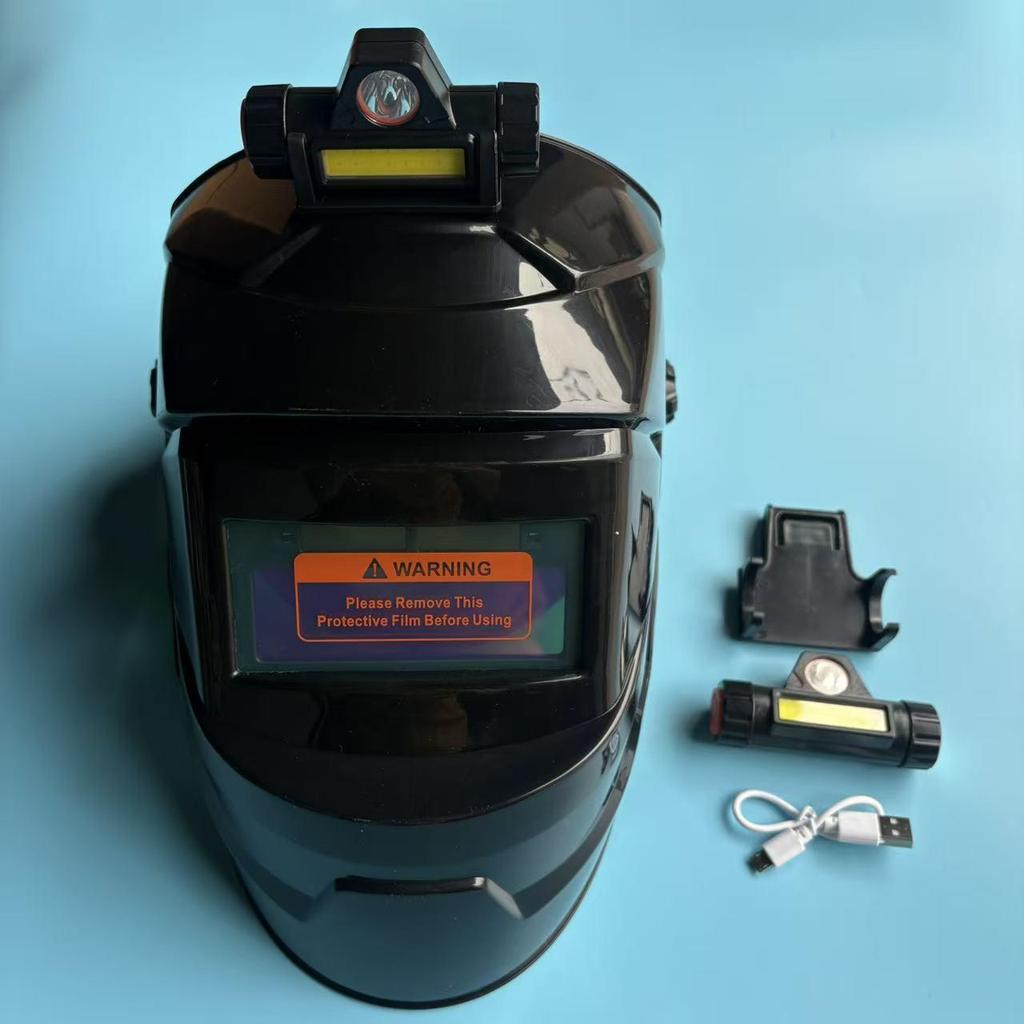 Selbsttönende Schweißmaske zum Aufsetzen auf den Kopf mit Blendschutz und Argon-Schutz