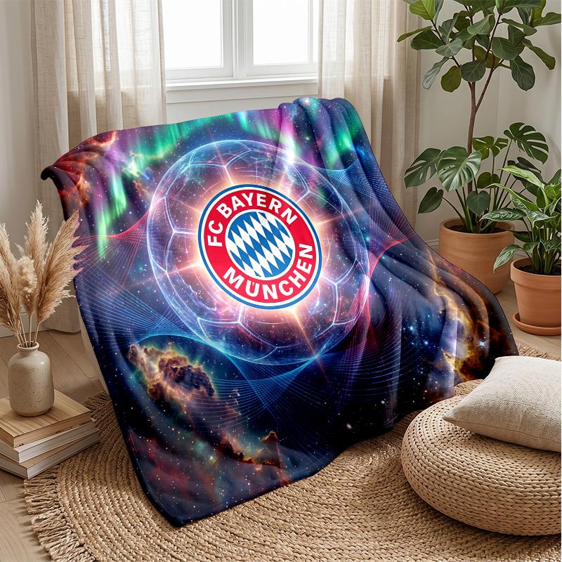 Bayern Munich Theme Blanket Soft Flannel Blanket Plush Throw Blanket Cozy Sofa Bed Blanket for Home Decor