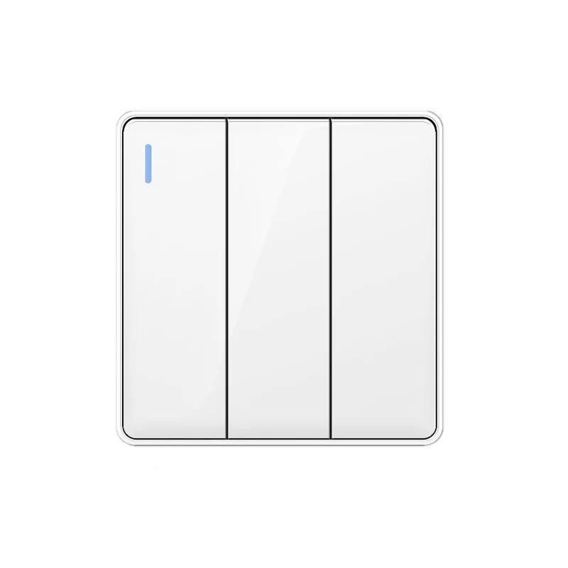 White UK Plug 13A with USB Panel UK Socket Panel, International Universal USB Mobile Phone Charging Socket, with LED Light