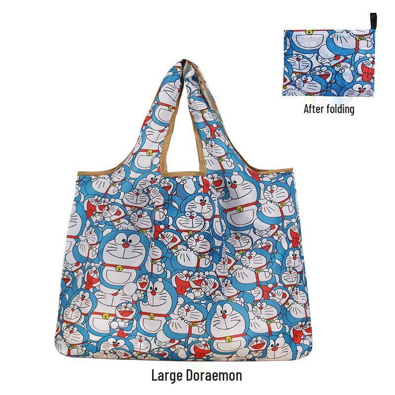 Women's Eco-Friendly Cute Cartoon Waterproof Shopping Bag - Lightweight and Foldable with Large Capacity