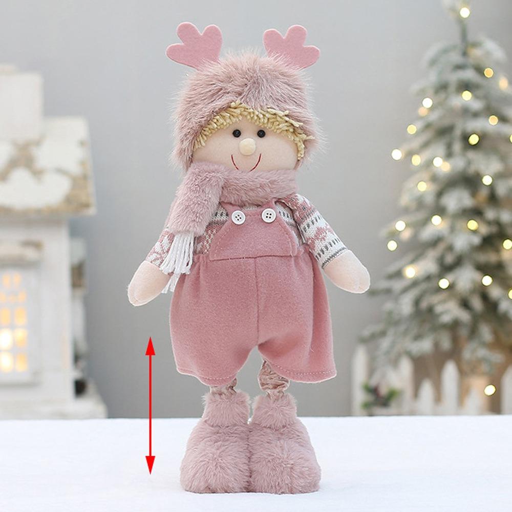 Party Supplies Pink Christmas Doll Elf Boy Girl Soft Merry Christmas Decoration Cartoon Festival Home Window Decoration