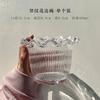 Vertical Lace Transparent Glass Bowl - Decorative Dessert Salad Breakfast Bowl for Syrup Oatmeal - Elegant Dim Sum Serving Dish