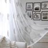 Simple Embroidery Curtain Yarn Embroidery Window Screen Tree Shadow White Yarn Living Room Balcony Bedroom Transparent Gauze Curtain Yarn