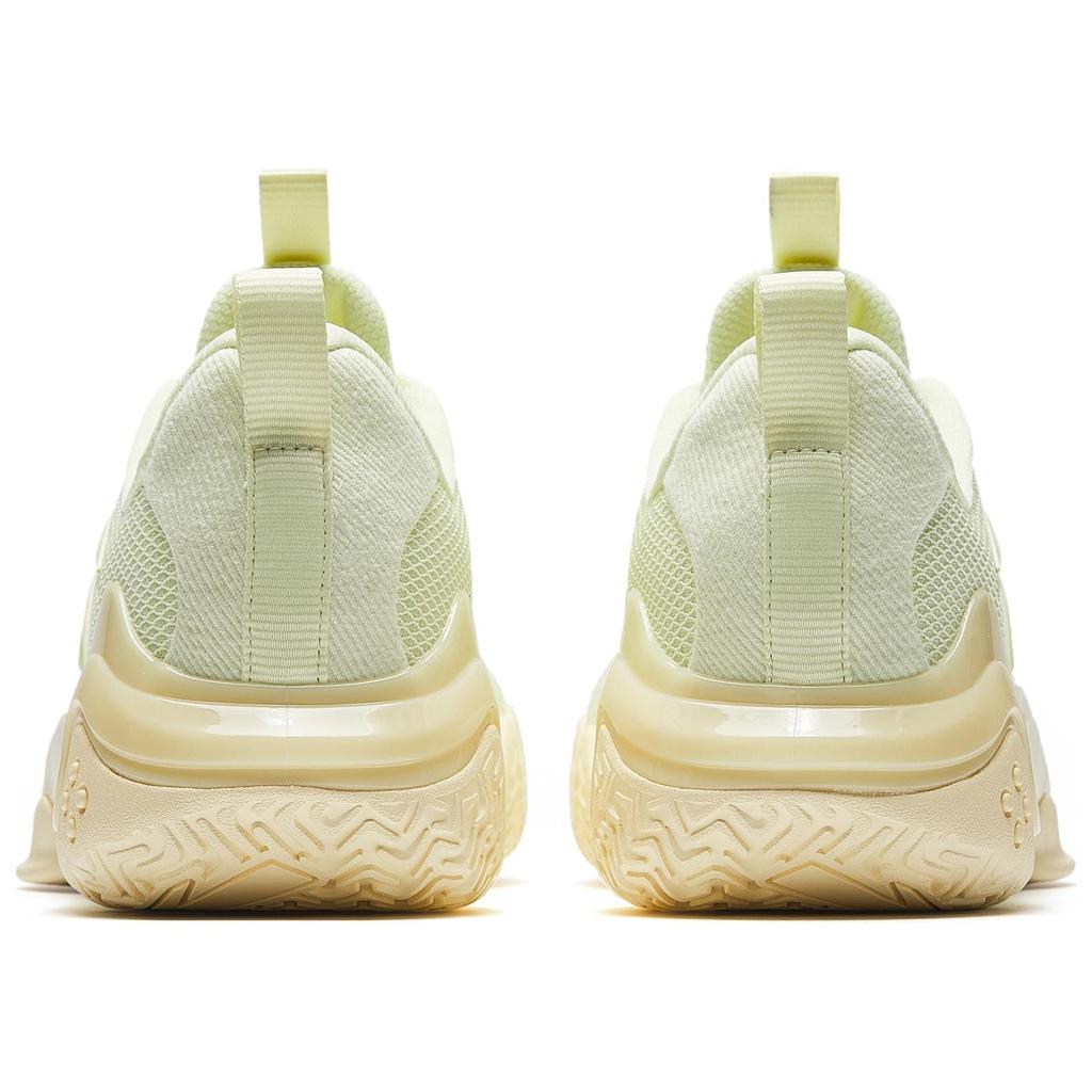 Anta Shock Wave 4 Slip Resistant, Abrasion Resistant, Breathable Low top Basketball Shoes Men's Green Yellow 912511607Q-3