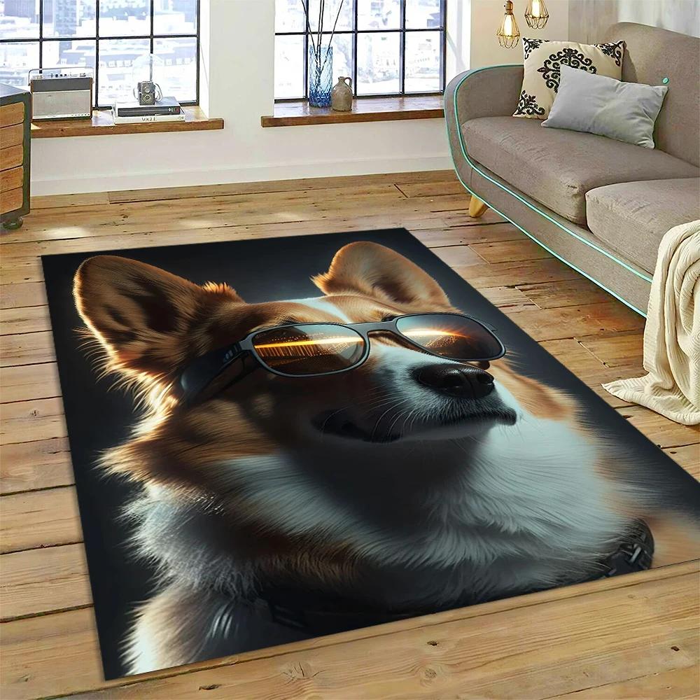 Słodki pies kreskówka Samoye, Chihuahua, Koki pomorski Husky dywan dywan dla domu salon sypialnia Sofa wycieraczka wystrój, dziecko antypoślizgowe