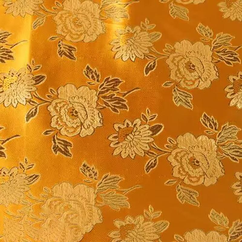 Jacquard Brocade Fabric By Meters for Cheongsam Dress Clothes Bag Pillowcase Diy Sewing Smooth Soft Flower Needlework Cloth Red