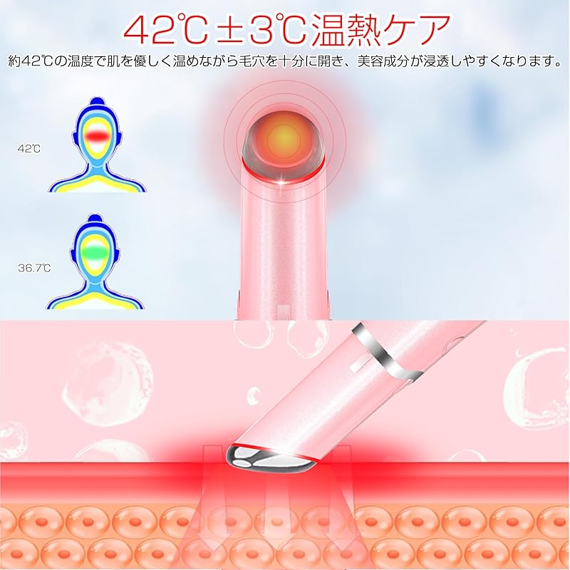 [2025 Latest Version] Eye Facial Device Eye Care Facial Beauty Device Lift Up MINI Thermal Care Iontophoresis Slight Vibration 2 Color LED Beauty