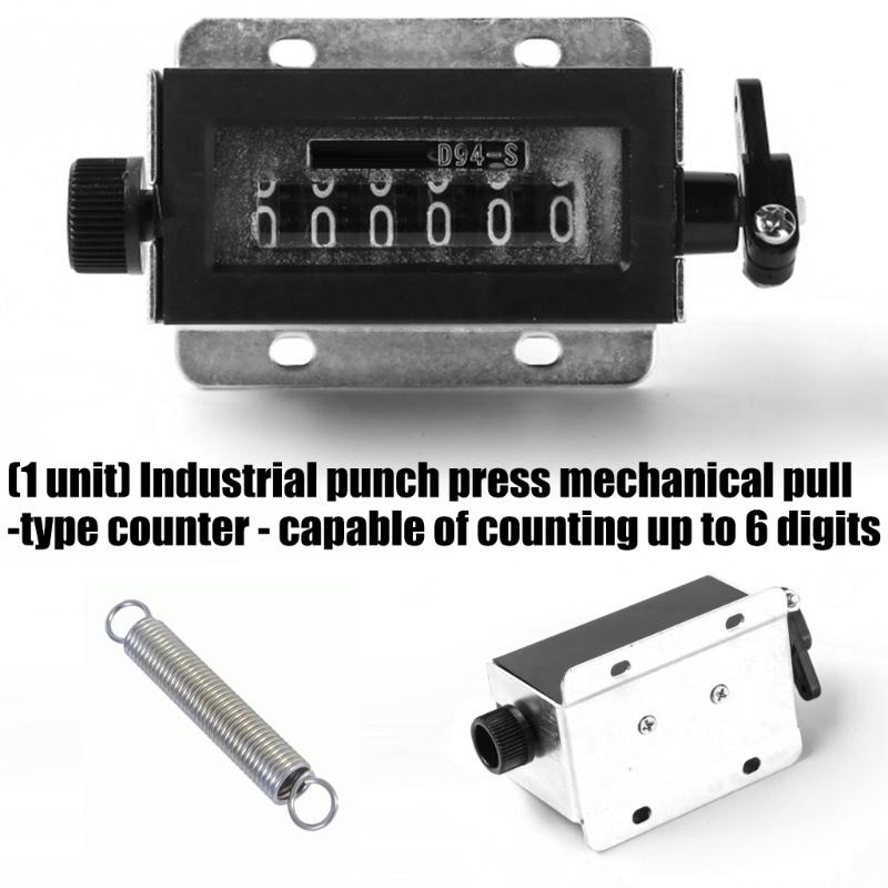 5/6 Digit Resettable Hand Pull Strokes Clickers Counter Manual Counter Industrial Punch Counting Device 0-99999/0-999999