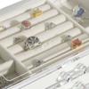 Drawer Type Jewelry Storage Box 3 Layer Organizer Earring Ring Bracelet Dustproof Box Holder