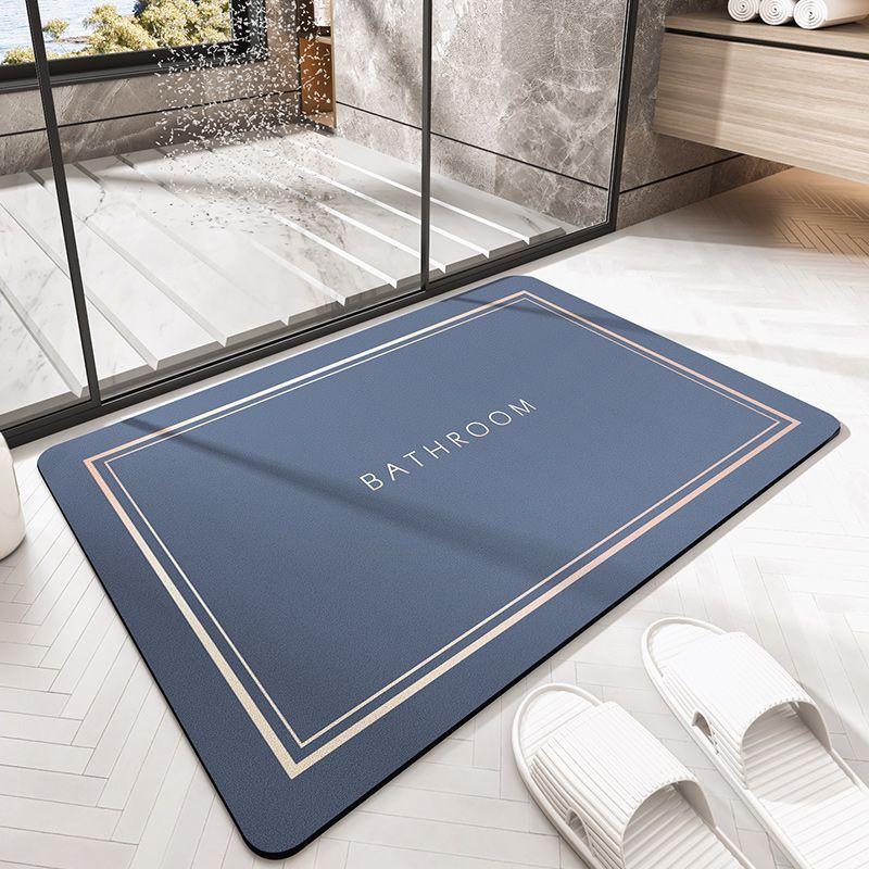 Toiletten saugfähige Bodenmatte rutschfest Kieselgur Kissen Toilettentürmatte Badezimmertürmatte Eingang Fußmatte