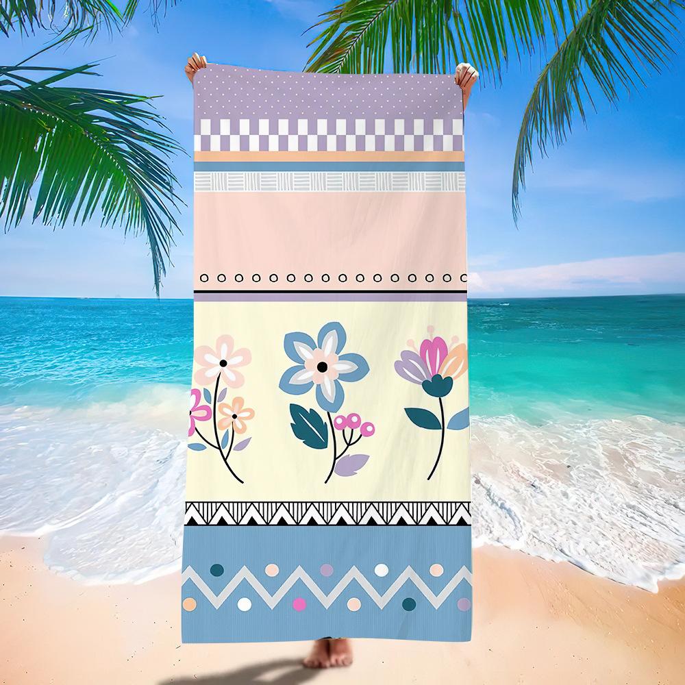 Popular Bohemian Beach Towel Digital Printing Quick-Drying Bath Towel Microfiber Beach Towel