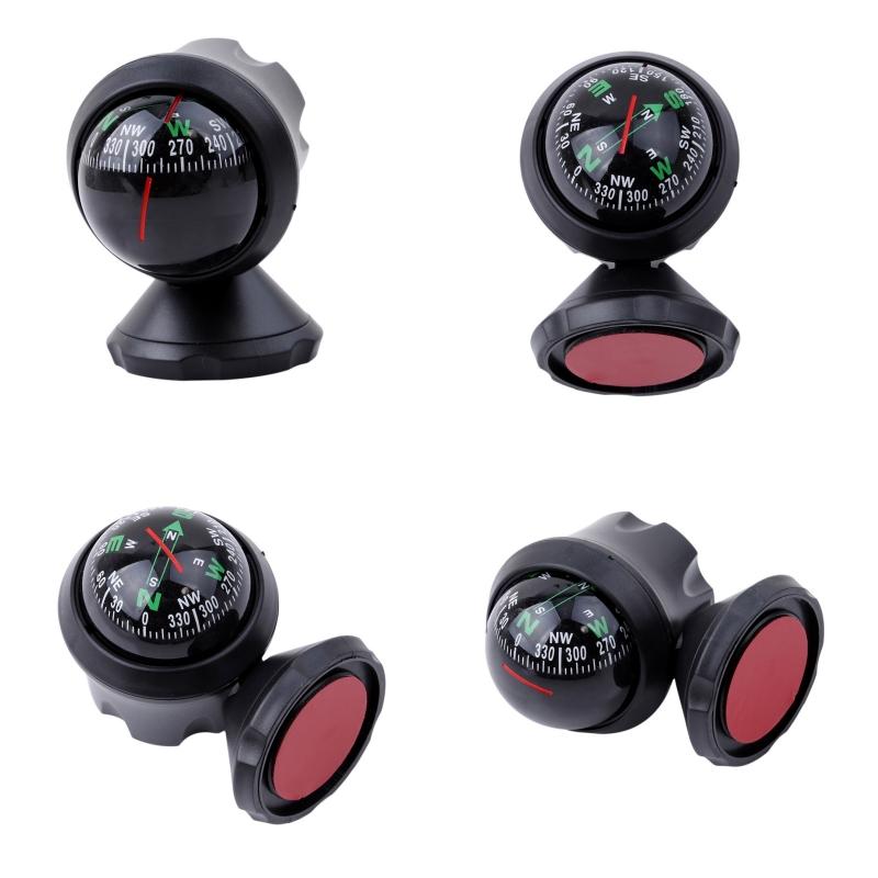 1PC Rotace o 360 stupňů Vodotěsná navigace do auta Kulový kompas do auta s přísavkou Praktický a přenosný