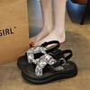 Beautiful Platform Sandals Women's Summer Skirt 2025 New Chinese Style Shit-stepping Casual Roman Beach Shoes