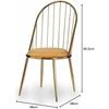 Chaise - GIFT DECOR - 23441 - Lot de 2 - Polyester - Métal - Or