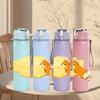 1PC Cheese Mouse Cute Cartoon Print 750ml Color Plastic Sports Water Bottle Leakproof Flip Straw Lid Suitable for Sports Office Home Use