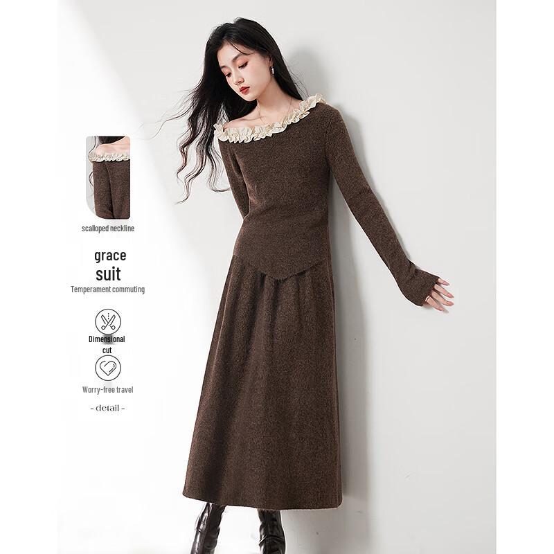 Petite Ruffle Collar Women s Outfit Set OS