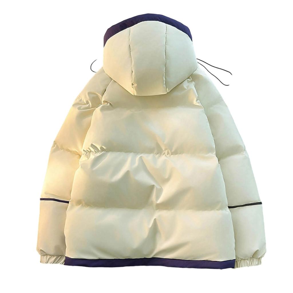 Women's Solid Color Hooded Long Sleeved Zipper Cotton Jacket