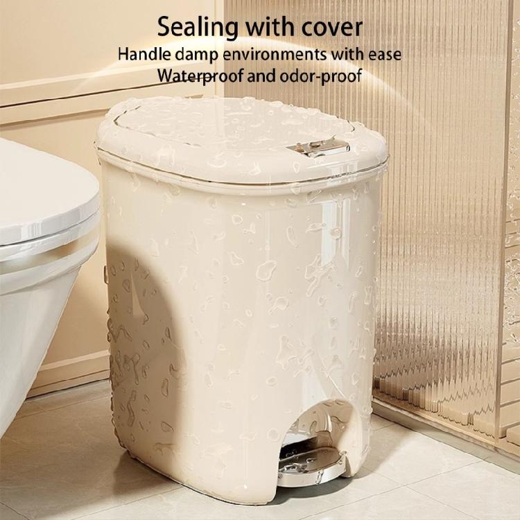 Pedal Bathroom Trash Can for Kitchen Hotel Home or Office 8/12L Trash Can with Lid for Household and Professional