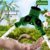 Garden Green Plastic Faucet Water Splitter: Internal 4-6 Point Thread, One-In-Two External Thread