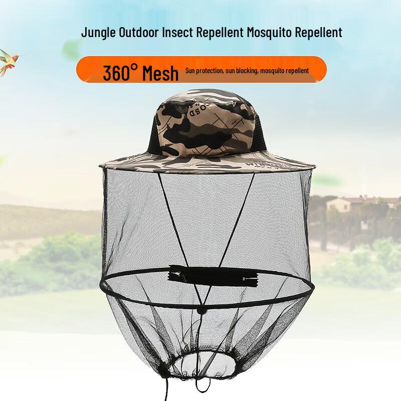 Chu Rong Insect Protection Hat with Mesh Face Shield