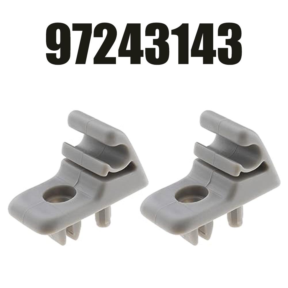 2Pcs Car Sun Visor Fixing Clips Mount 97243143 ABS Material Compatible with For Iveco Provides Reliable Interior Attachment