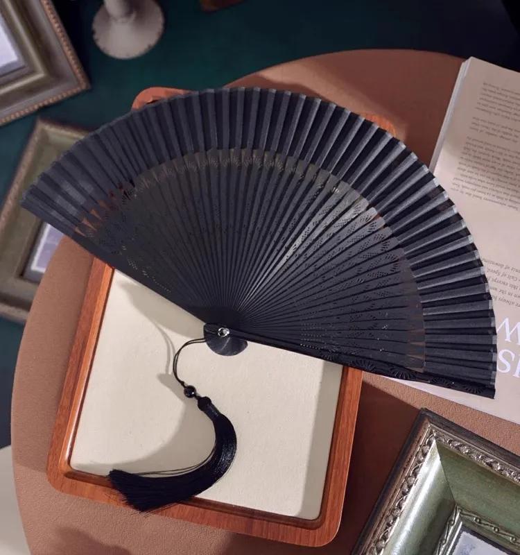 Elegant Chinese Bamboo Folding Fan 6 Inch Plain Blank Fan for Women Hanfu Qipao Vintage Handheld Fan Summer Cooling Oriental Fan