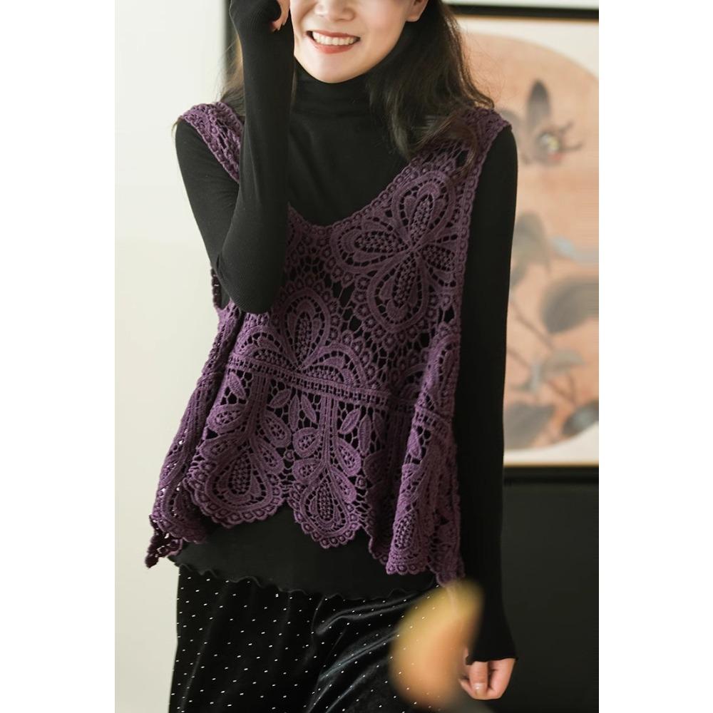 DIMANAF Sommer Damen T-Shirt Strick-T-Shirt Ärmellos Basic Weste Transparent Loch Mode Sexy Tops T-Shirts Beiläufige Lose Weiße T-Shirts