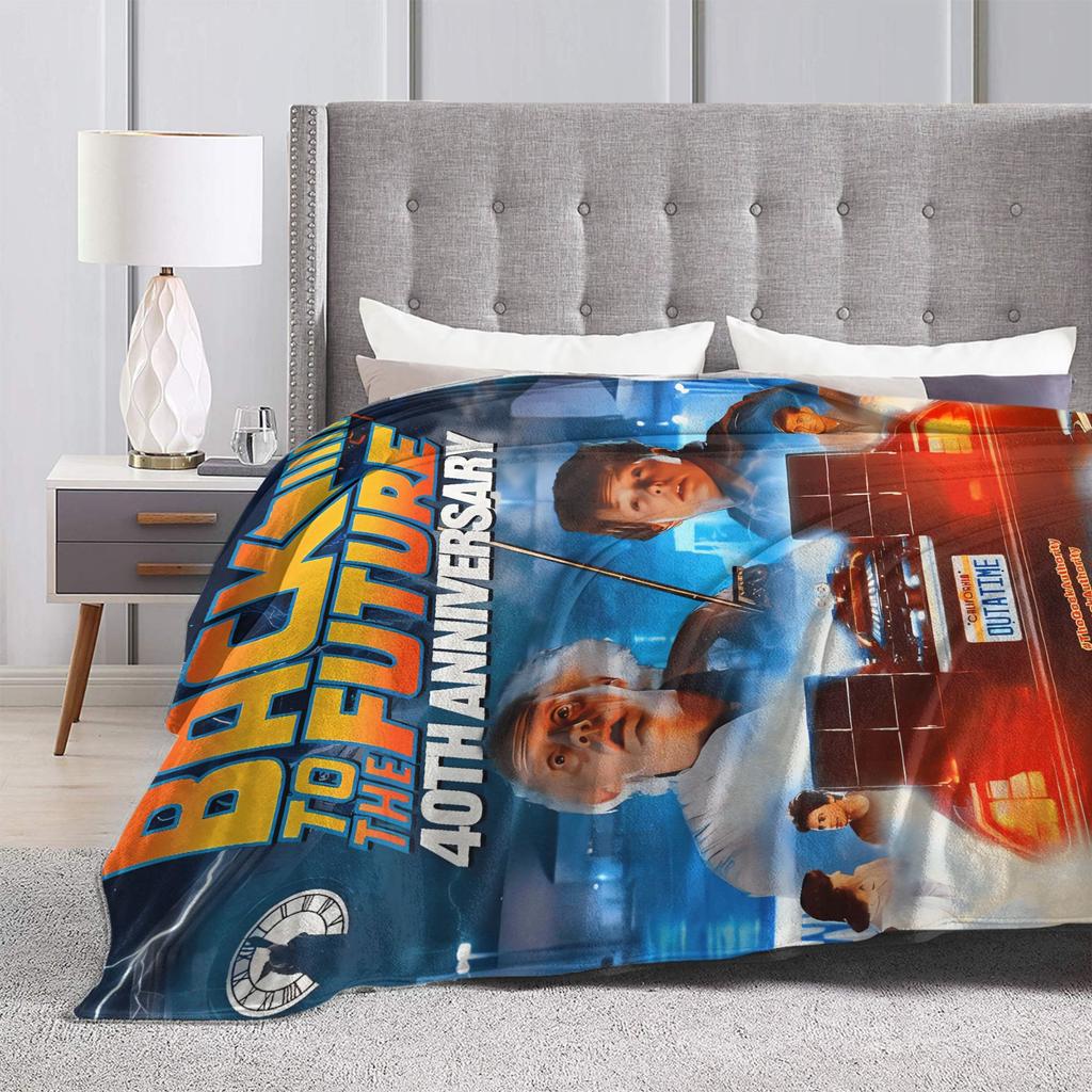 Back to the Future Warm Soft Blanket  Kids Adult Plush Throw Blanket Novelty Home Decor Flannel Bedspread Sofa Bed Cover