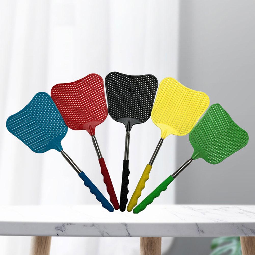 2 Stück Teleskop-Fliegenklatschen mit rutschfestem Griff, ausziehbare Fliegenklatschen, Schädlingsbekämpfung, Fliegenklatsche für den Klassenzimmergebrauch