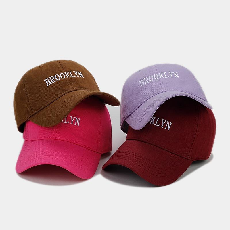 European and American new Brooklyn letter embroidery soft top baseball cap women's face small cap fashion personalized hat