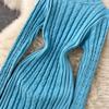 Autumn and Winter New Retro Twist Knitted Warm High-neck Elastic Slim Hip Dress Women