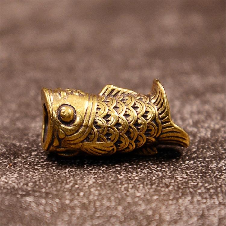 Artistic Fish Metal Beads for Creative Paracord Projects and Fashionable Jewelry Large Hole Charm Artistic Collectibles