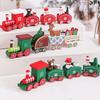 Christmas Wooden Train Ornaments Santa Cake Decoration Merry Christmas Navidad New Year Party Table Decoration Kids Gifts Toys