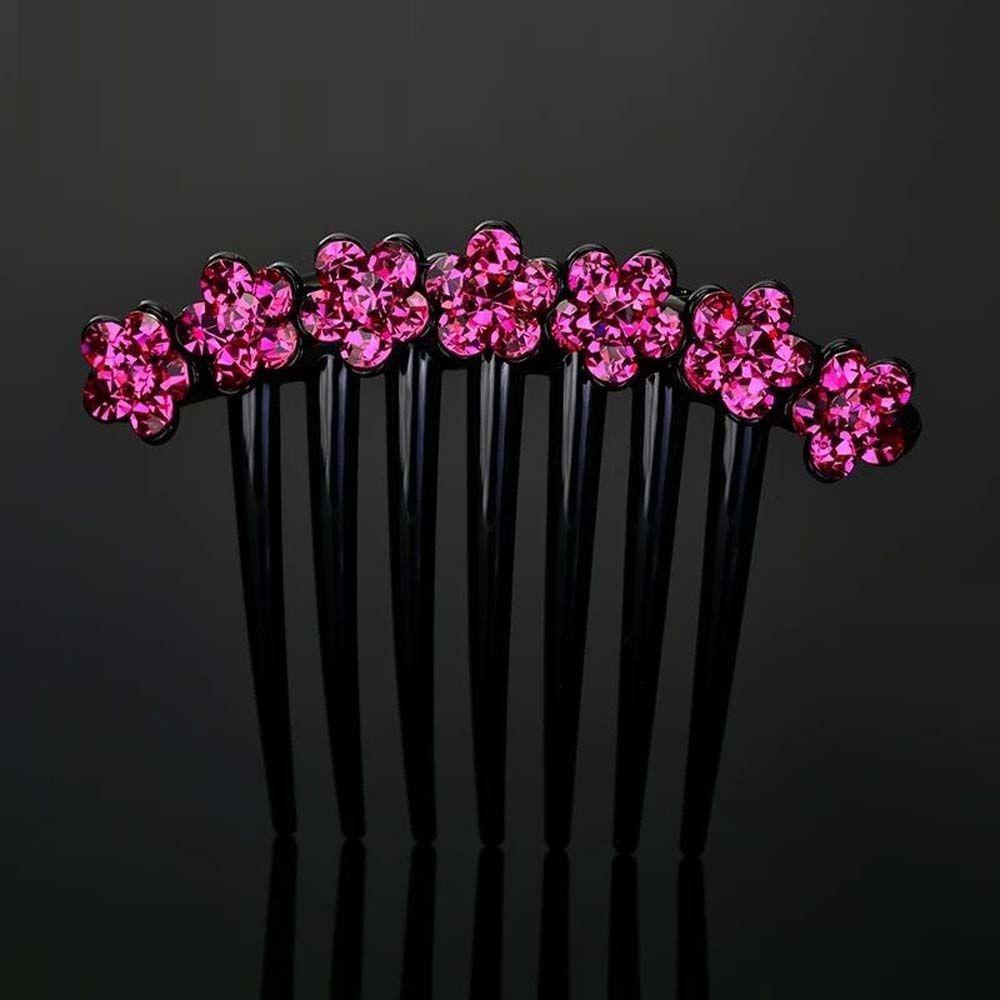 

Mother Gift Ponytail Holder Crystal Hair Clips Women Hair Comb Mother Headwear Korean Barrettes розы красного