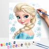Disney Elsa Frozen Oil Art Painting Kit Home Wall Decor Handmade Gift for Room Decor Art Crafts Supplies Paint by Numbers Set 130