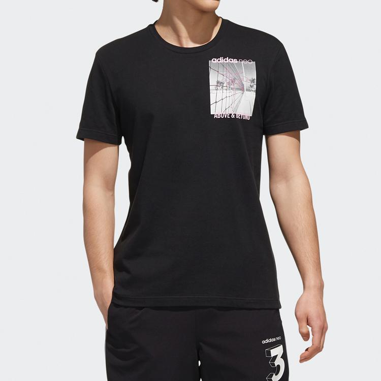 Adidas Neo Round Neck T-Shirt Men Tops Black EJ7081