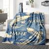 Koi Fish In Flowing Waters Multipurpose Customizable Blanket Customize Text Comfortable Versatile For Sofa Couch Office Bed Picnics Ideal For All