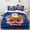 New 3D Print Christmas Santa Claus Comfortable Duvet Quilt Cover Pillowcase Bedding Set Children Bedroom Decoration Home Textile
