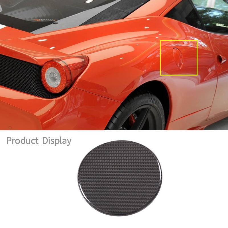 Real Carbon Fiber For Ferrari 458 2011-2016 Car Fuel Tank Cap Decorative Auto Body Sticker Exterior Modification Accessories