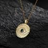 Huitan Novel Evil Eyes Design Pendant Necklace Hip Hop Girl Cool Accessories Punk Green Eyes Necklace Luxury Jewelry for Women