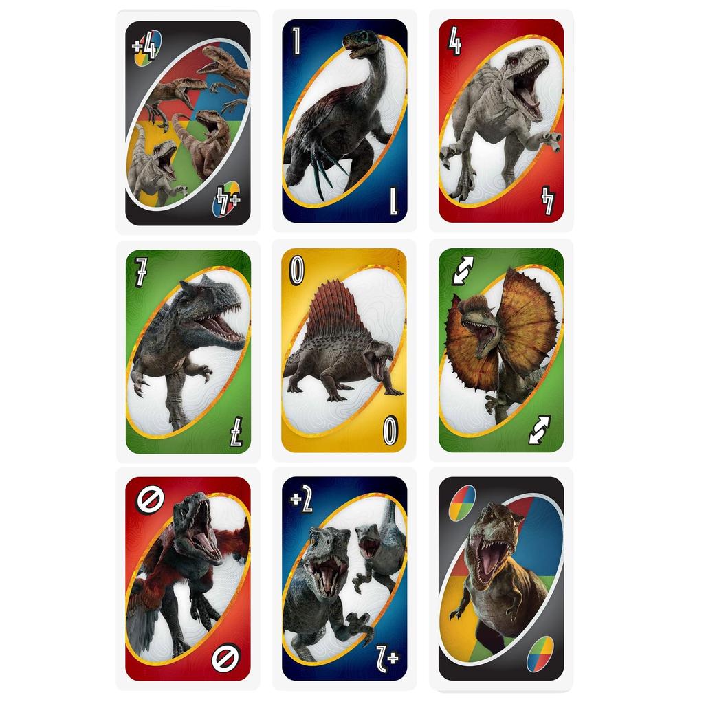 Mattel Game UNO Jurassic World: New Domination [Ages 7 and Up] HMY60