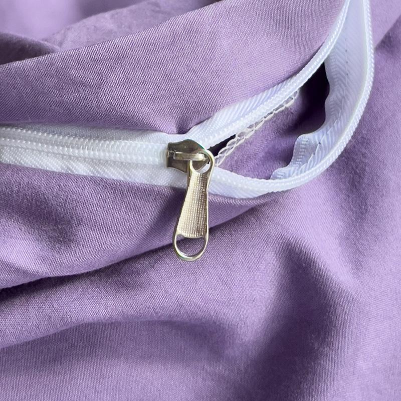 INS Purple Bedding Set Girls Soft Washed Cotton Embroidery Bed Sheet Set Queen King Size Duvet Cover Set With Pillowcases