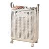 Large Capacity Laundry Basket with Wheels, Waterproof Dirty Clothes Hamper, Breathable Mesh Holes Handle Design