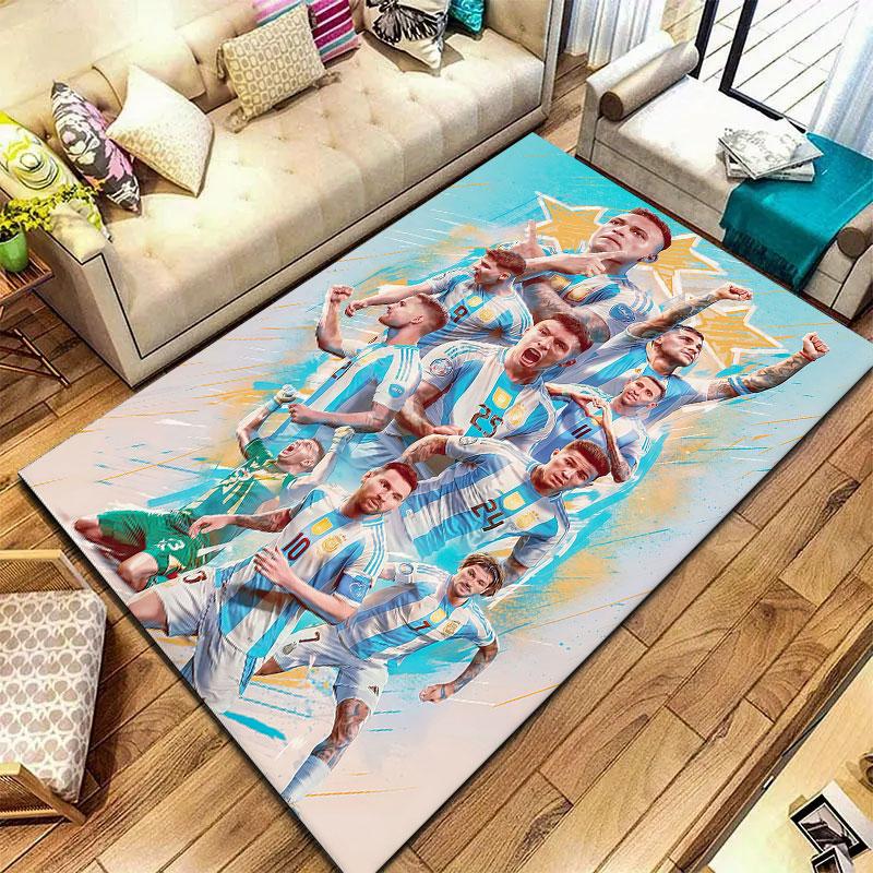 Argentina National Football Team Carpet Rug for Living Room Bedroom Home Sofa Decoration,Kids play Non-slip Floor Mat