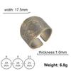 Retro Punk Celtic Knot Open Ring for Men Seven Pointed Star Magic Formation Couple Jewelry Gift