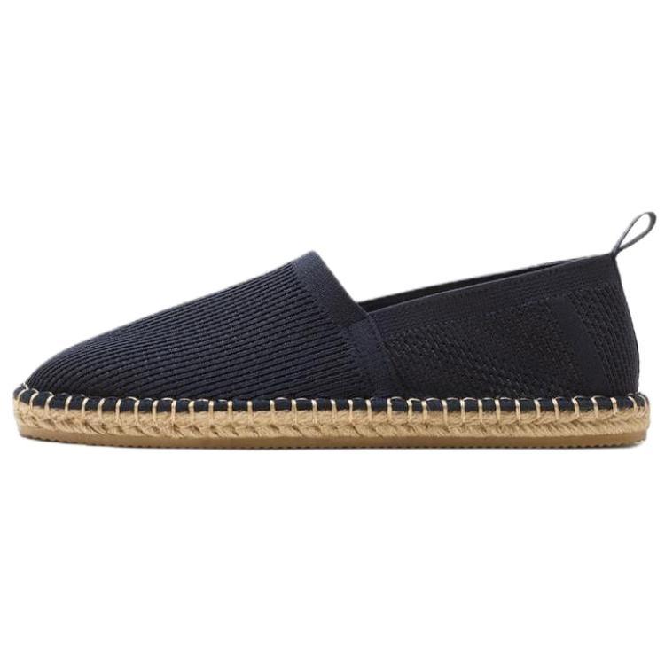 ZARA Knit Slip On Espadrilles Navy Womens 12705520400 39