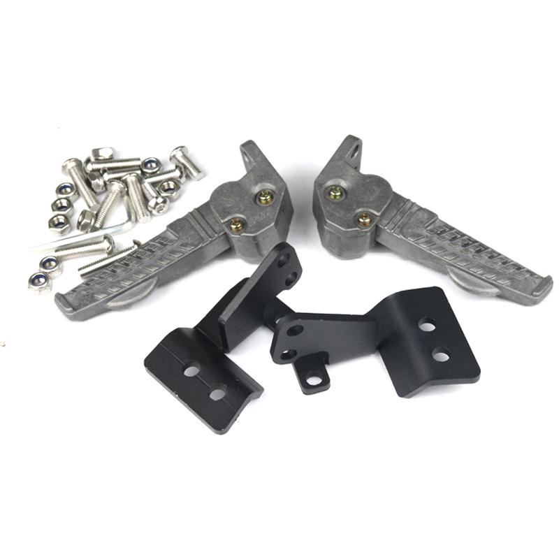 

Motorcycle Bicycle Scooter Rear Passenger Foot Pedal Pegs Footrest Foot Rests For Honda Elite 125 ELITE 125cc 2018 22 Silver L and R
