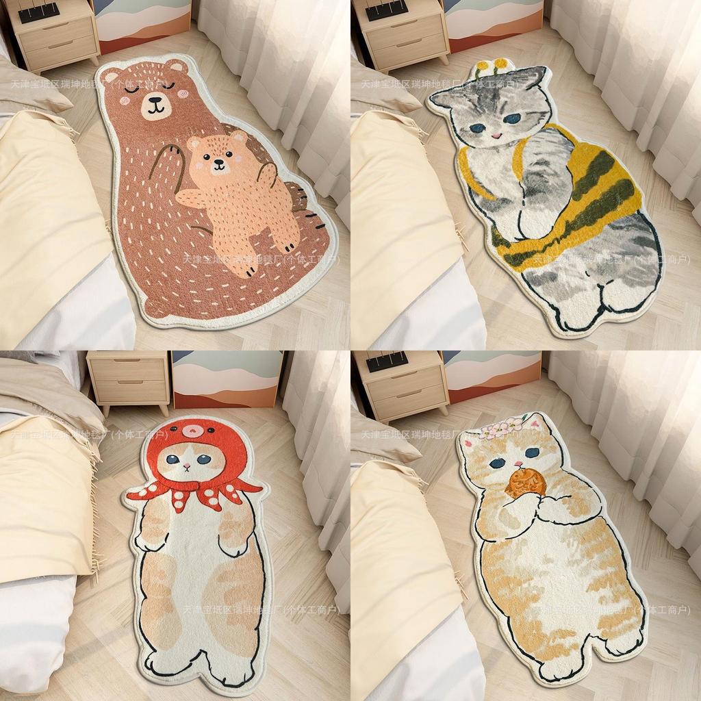 Tappeto Peluche Cartoon Mofusand con Design Stampato per Bagno Porta Ingresso Decorazione