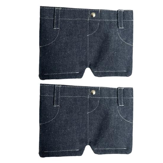 Mini Jeans Wallet Funny Denim Coin Purse Retro Style Bifold Purse with Card Holder Portable Pocket Pants Wallet for Cards Keys Cash