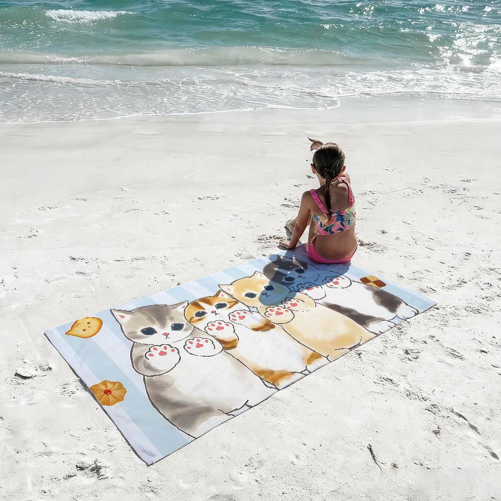 Cartoon M-Mofusand-S Towel Quick Drying Beach Towels Are Suitable For Swimming Pools Camping Yoga And The Gym